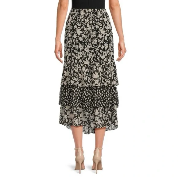 NWT BA&SH Jupe Floral Tiered Midi Skirt Size 40 - Picture 12 of 12